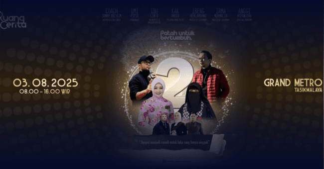 Patah untuk Bertumbuh 2 Tasikmalaya Gandeng Tixy.co.id, Platform Tiket Nasional untuk Kajian Inspiratif